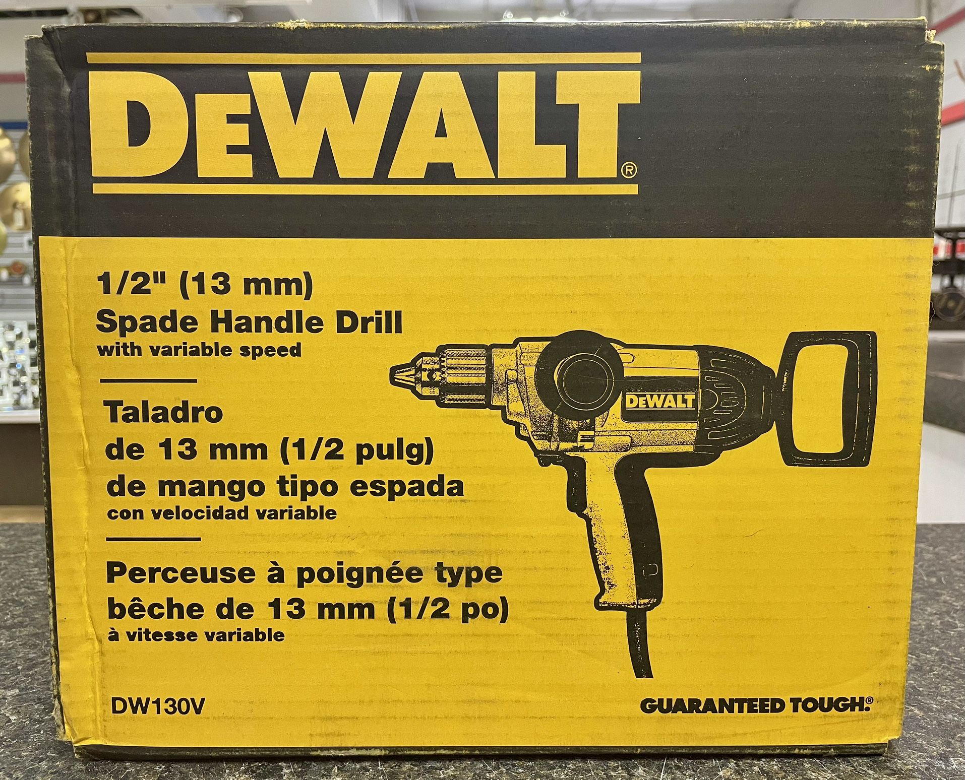 New In Box - Dewalt DW130V 1/2” Spade Handle Drill