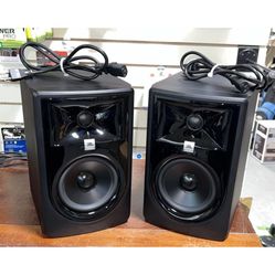 2x JBL Professional 305P MKII Powered Studio Monitors - Black  Excellent Shape
