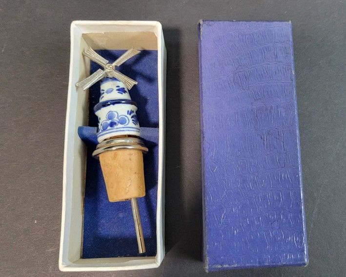 Vintage Dutch Windmill Bottle Stopper