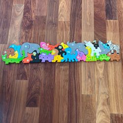 Wooden Zoo Puzzle Alphabet 