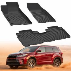 2014-2019 Toyota Highlander All Weather Protection Custom Fit Floor Liners TPE Rubber