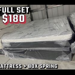 Full Size Pillow Top Mattress With Box Spring Included 