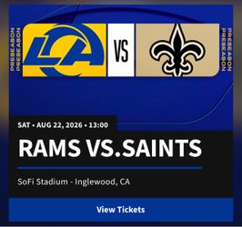 Rams vs Saints Tickets 8/22
