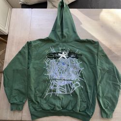 Sp5der Web Hoodie ‘Green’ Authentic 