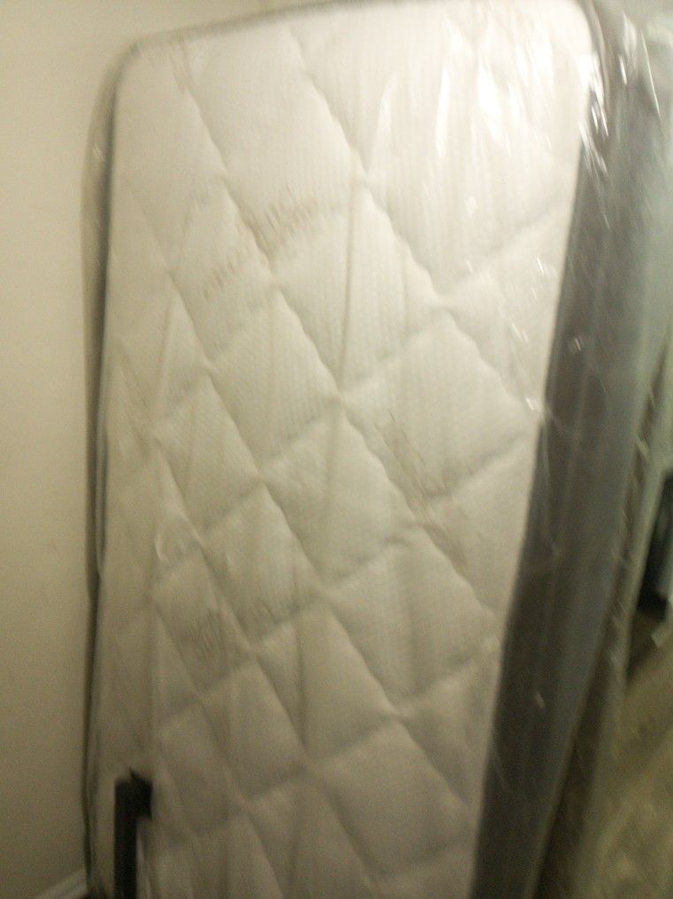 Brand New Twin Size Pillow Top Mattress Including Box Spring And Brand New Pillows