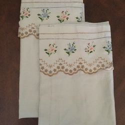 Handmade embroidered Queen Size Pilow cases