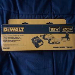Dewalt Two 20v  2ah Max Battery  And Charger Combo  And 18v Adapter To Use 20v On 18v Tools 