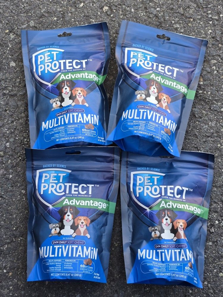 Pet Protect Advantage dog multivitamin 60 soft chews (exp 07/27)