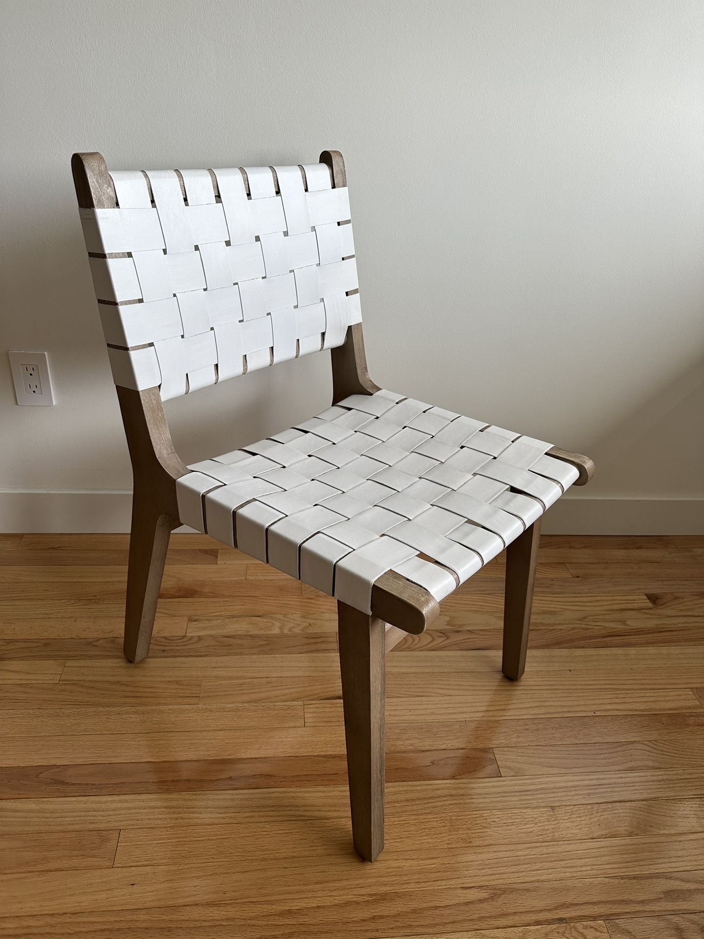 Pottery Barn Fenton Woven Leather Dining Chair