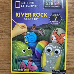 NATIONAL GEOGRAPHIC Rock Painting Kit for Kids - New in Box
