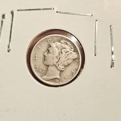 1944 90% Silver Mercury Dime