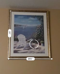 Wall painting gold frame / art
