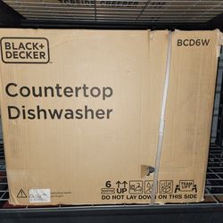  BLACK+DECKER BCD6W Compact Countertop Dishwasher, 6