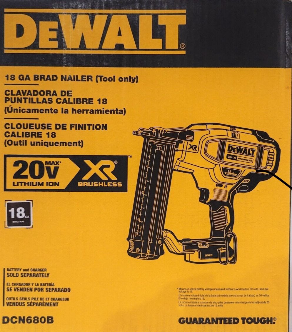 DEWALT 20V MAX XR Lithium-Ion Electric Cordless 18-Gauge Brad Nailer (Tool Only)