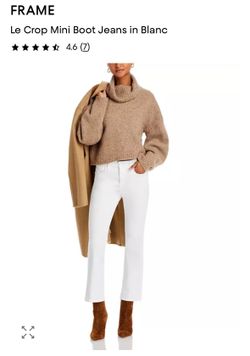 FRAME Le Crop Mini Boot Jeans in Blanc size 31