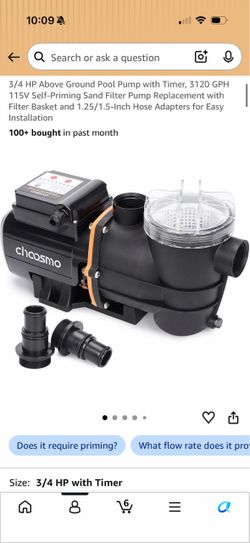 Pool pump with timer