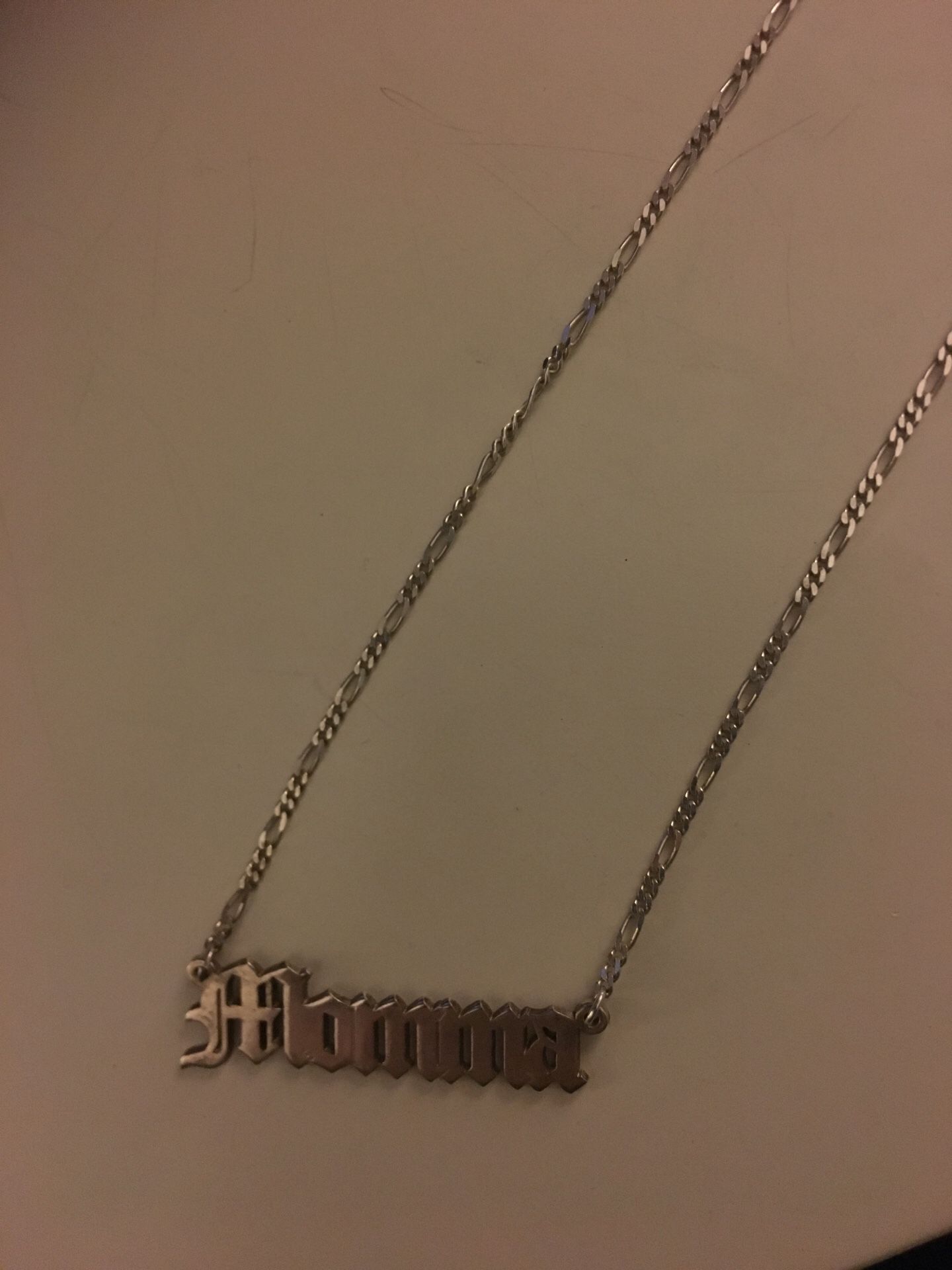 Sterling Silver Momma Necklace