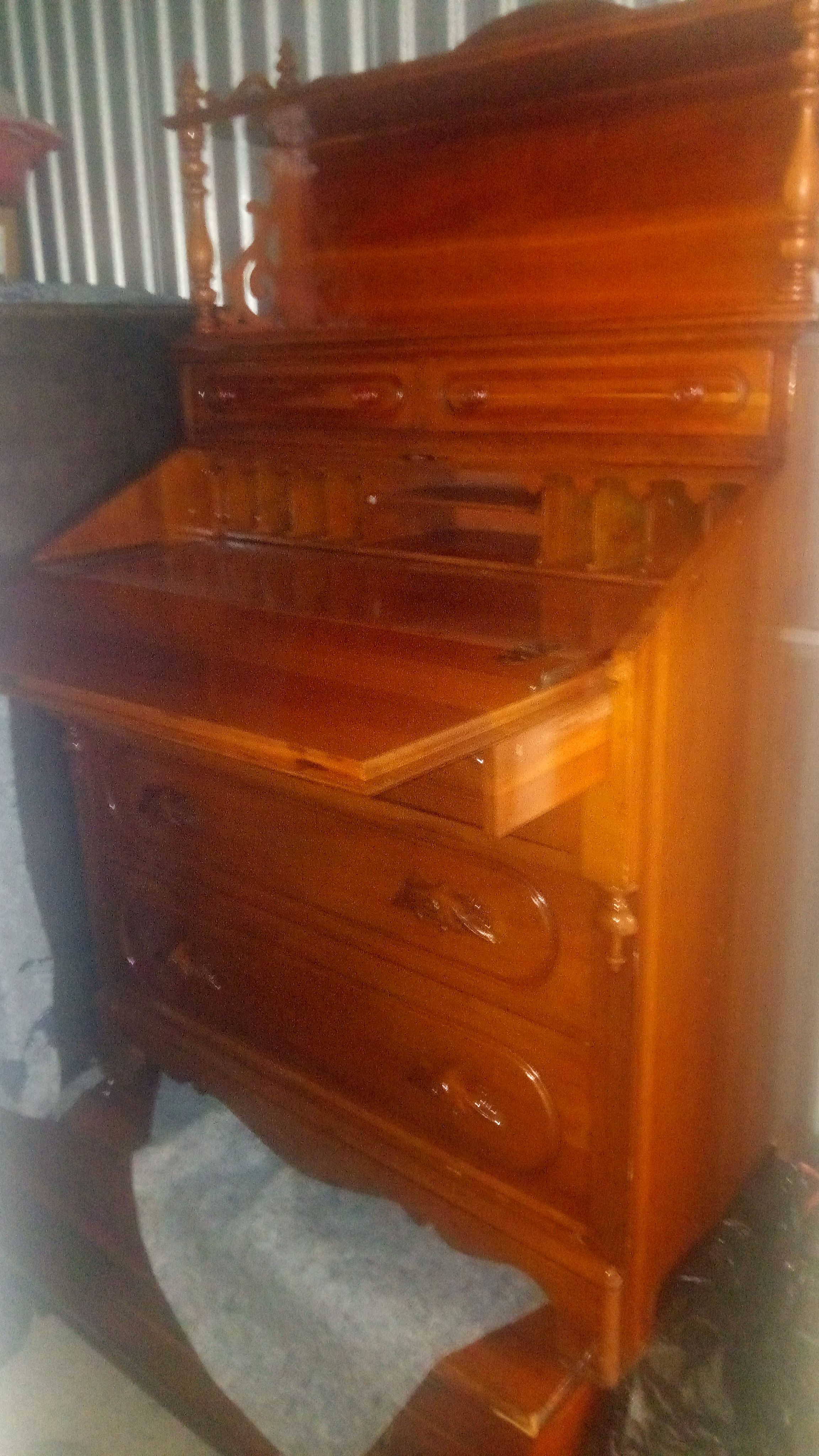 1890's Antique Cherry Wood Desk