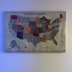 Wall ART -  USA MAP
