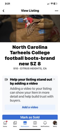 North Carolina Tar Heels Men’s SZ 8- Brand New