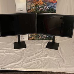 Pair Of Two Apple  Computer Monitors