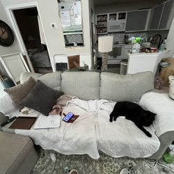 80” Sofa. Light Green