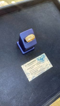 Ring diamonds real natural 10k gold