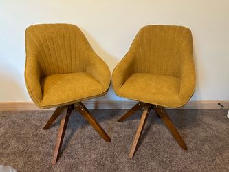 Pair of Mustard Yellow Accent Chairs