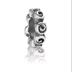ʕ·ᴥ·ʔAuthentic Pandora Retired Sterling Silver Small Roses Spacer - 790176