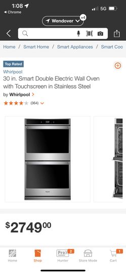 Whirlpool 30inch Smart Double Electric Oven