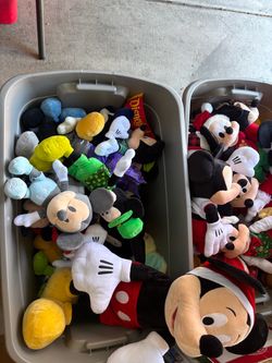 Large Lot of Disney Mickey Mouse Plush Stuffed Animals