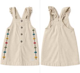Girls Embroidered Overall Dress