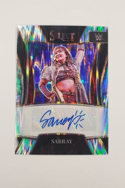 2022 Panini Select WWE Sarray Autographed Silver Flash Prizm No. SN-SRY