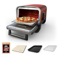 Ninja Woodfire Pizza Oven, 8-in-1 Function, 5 Pizza Settings, BBQ Smoker