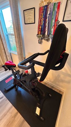 Peloton Bike+ Bundle, Rotating Screen, Mat, Weights and Shoes Included, $1,300