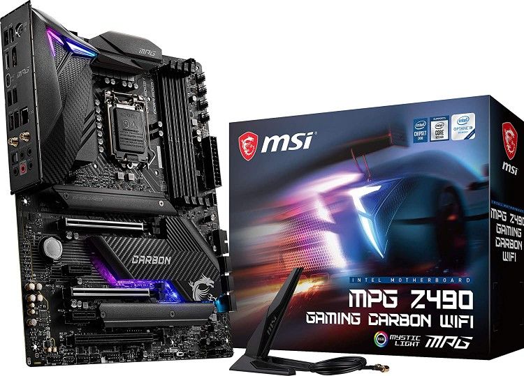 MSI MPG Z490 Gaming Carbon WiFi Gaming Motherboard (ATX, 10th Gen Intel Core)