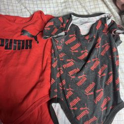 Baby Puma onesies both