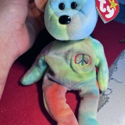 Peace Bear Beanie Baby