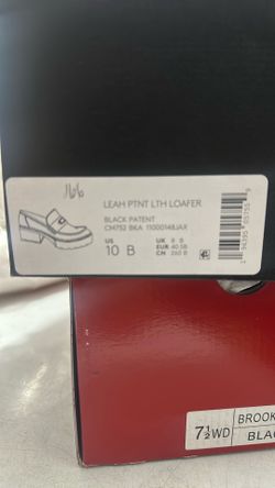 Coach Size 10 Black Leah Pint Lth Loafer
