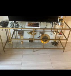 GOLD/ GLAS S TV STAND