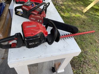Snapper 60v Brushless Chainsaw And Hedger