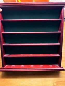 Wooden Golf ball Organizer with Tiered Shelves