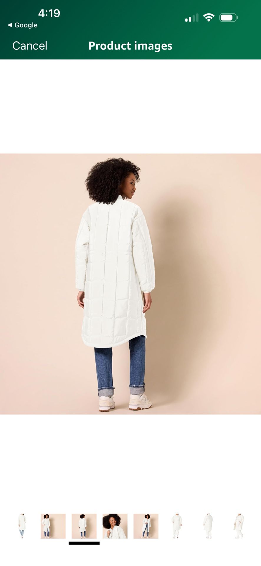 Amazon Essentials Women's Oversized Quilted Coat (Available in Small)