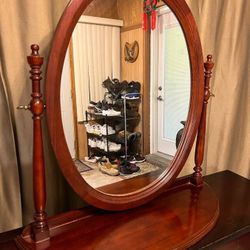 Cherry Dresser Mirror Top