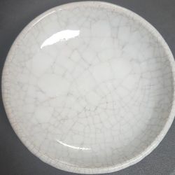 Harding Black 1956 Crackle Glazed Low Bowl 