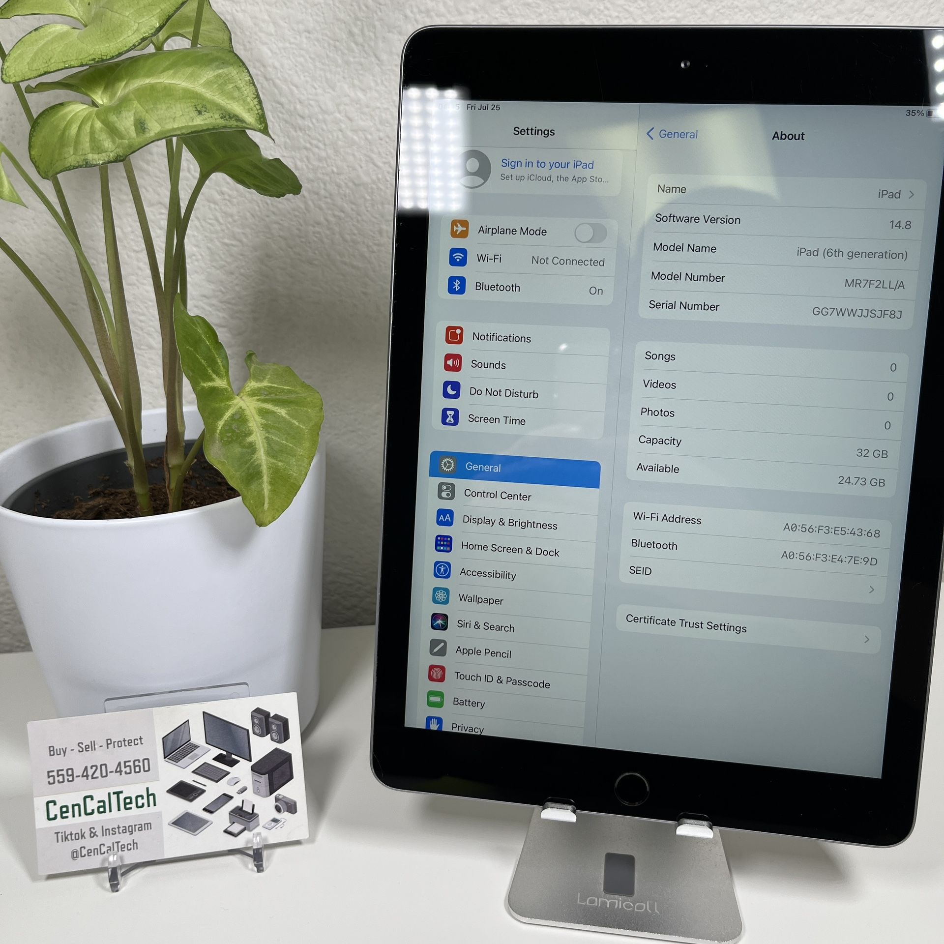 iPad 6th Gen 32gb Wifi 87% 🔋 Health In Good Condition. Fully Fuctional