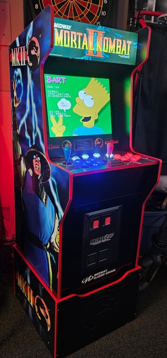 Mortal Kombat Arcade1up Cabinet With Over 15,000 Video Games