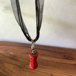 Chinese good luck character necklace