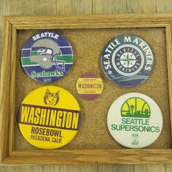 Seahawks & Huskies Sports Buttons