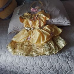 Bell Dress With Shoes And Tiara